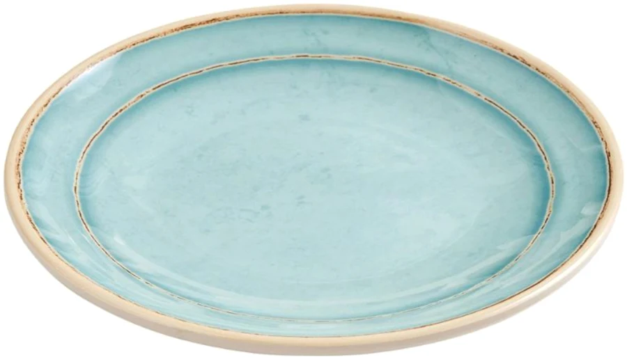 Element melamine plate in aqua